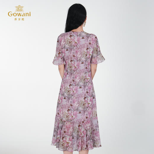 【罗马花园】乔万尼新品罗马花园印花茶歇中长款连衣裙ED2E525 商品图4