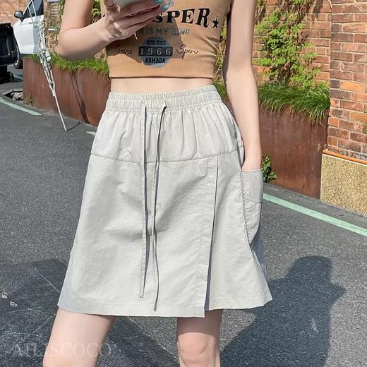 凉爽升级「AILISCOCO原纱微A工装裤裙」透气不闷轻薄体验 工装微A版型 遮胯显瘦 原纱凉感 遮挡热辐射 商品图0