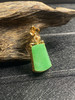 【FC0002】18K金镶嵌翡翠满绿无事牌吊坠 商品缩略图1