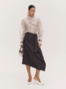 【提琴诗人】不规则立裁设计绵羊毛混纺半裙 商品缩略图1
