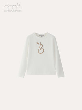 基础圆领烫金印打底衫