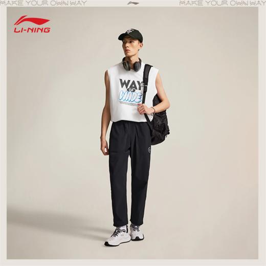 李宁韦德系列男子直筒冰感舒适吸湿排汗宽松运动长裤AYKV117 商品图2