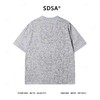 SDSA夏季新款男士痞帅撞色割破印花设计圆领短袖T恤百搭时尚上衣 商品缩略图5