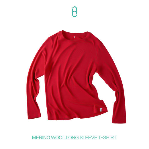 外里友好市集美利奴羊毛打底衫女套头罩衫修身显瘦圆领长袖上衣 商品图6