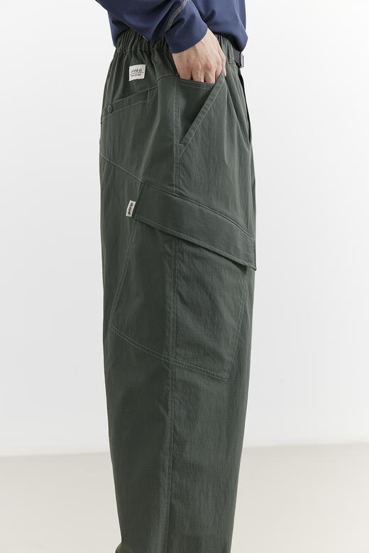 吃茶去chichaqu25户外特氟龙三防卡扣尼龙九分裤休闲宽松百搭 商品图3