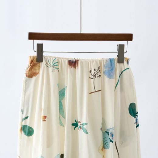 「自」全新升级【铂金会员247/天猫329/差价82】(93241)洛诗琳气质蚕丝混纺半身裙2025夏季度假风水彩印花裙女 商品图1