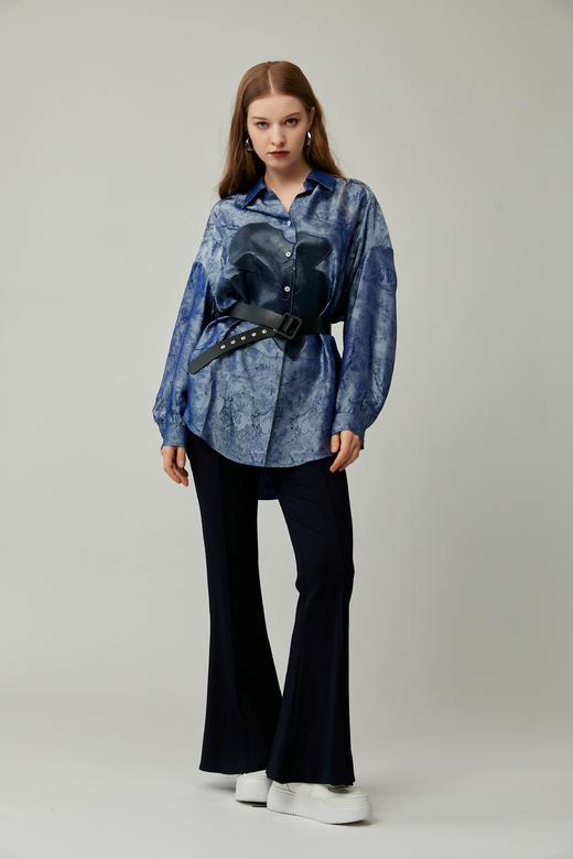 SAFICOO 飒爽干练 茹伊印花 包容性强衬衣 商品图0