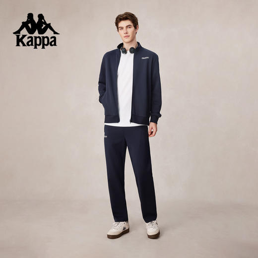 Kappa卡帕背靠背运动外套男2025新款春秋款休闲翻领夹克复古上衣K0F52WK30 商品图4