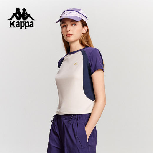 Kappa卡帕背靠背运动T恤女款2025新款夏季圆领短袖吸湿速干上衣K0F62TD82 商品图3
