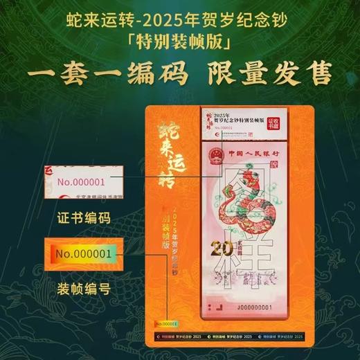 【康银阁】2025蛇年纪念钞特别装帧版·蛇来运转·抽拉式盲盒·一物一证 商品图1