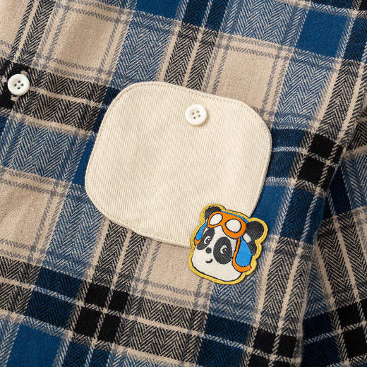 【新品】【全棉】嘟嘟家男童格子衬衫秋装女童衬衣秋季宝宝外套儿童上衣潮 商品图5