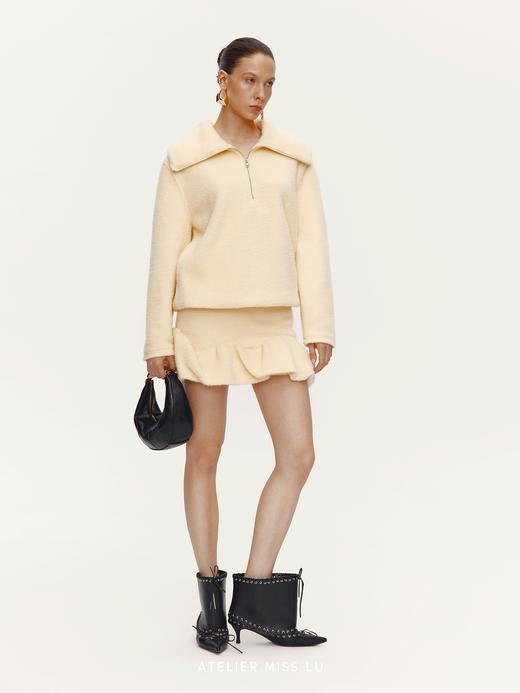 【暖阳舒芙蕾】廓形造型大翻领宽松卫衣 商品图2