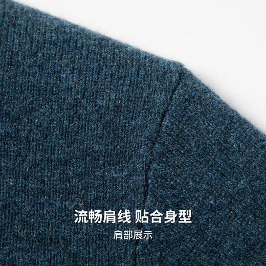 【100%绵羊毛】圣得西男士基础款型重磅羊毛衫2025秋季新款舒适百搭毛衣 商品图7