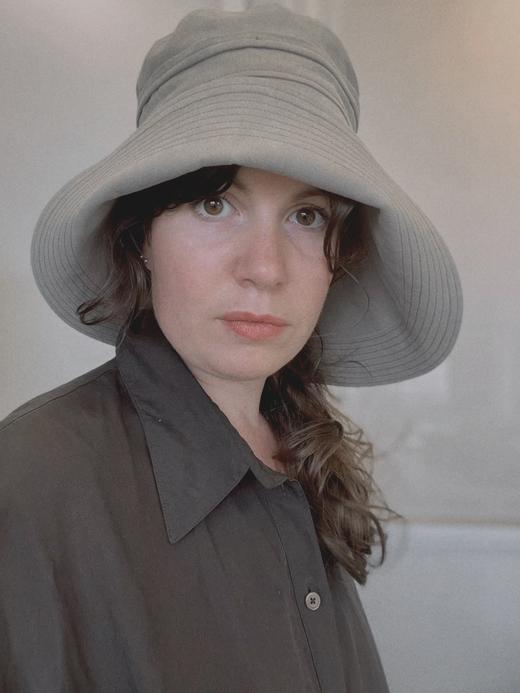 CHAMBARET 帽子（双面可用) - 双面白色/紫色拼浅米 商品图4