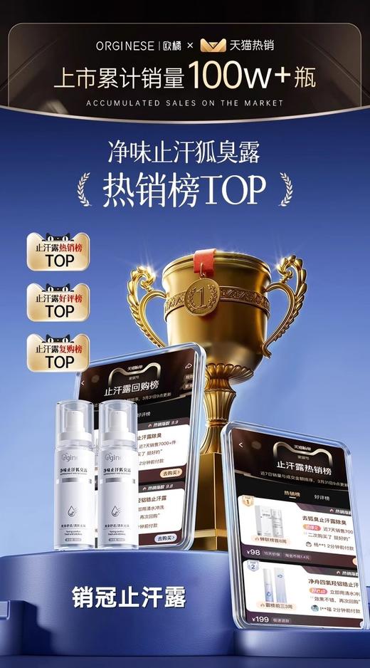 夏日必备【Orginese欧橘去味香体止汗露】让流汗、异味、狐臭不再尴尬，VHLV靶向除臭，深层止汗净味 V草本精华萃取，温和持久清爽 √纳米分子喷雾，速干不脏衣服 商品图5