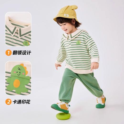 【秋季上新】嘟嘟家儿童男童女宝秋季海军领卫衣套装 商品图0