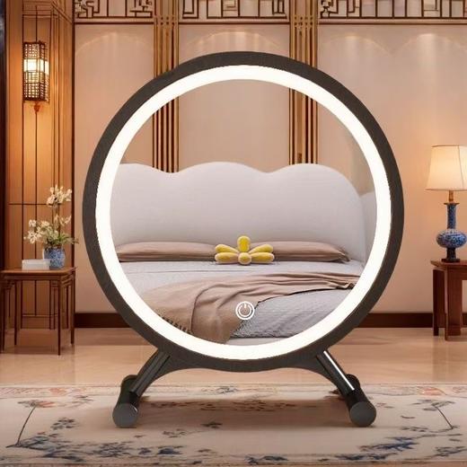 【台式智能led化妆镜带灯】不挑光线尽情梳妆，智能触控应对不同环境，即插即用随时轻松续航，稳固底座摆放支撑平稳，灯女生卧室梳妆台镜子学生宿舍桌面轻奢高级QQ 商品图1