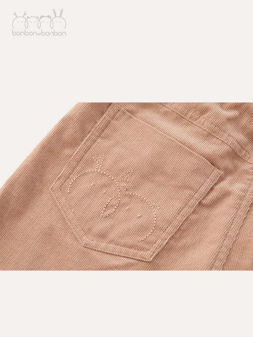 可爱娃娃头绣花阔腿裤 商品图3