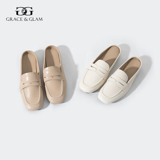 热卖！百丽同厂清仓！舒服的不行脱！Grace&Glam 懒人一脚蹬乐福鞋 穆勒鞋 时尚百搭 通勤必备0508 商品图7