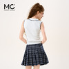 mc2女装翻领无袖针织衫配百褶半裙夏季新款学院风小个子甜美可爱 商品缩略图3