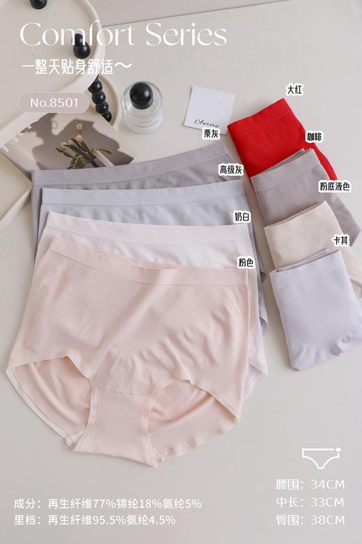 女士加肥加大大码内裤无缝抑菌透气裸感舒适亲肤包臀三角裤8501 商品图0