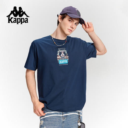 Kappa卡帕背靠背运动t恤男新款夏季索罗娜短袖凉感防晒半袖上衣女K0F52TD76 商品图3