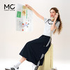 mc2假两件上衣配织带半身裙套装女装夏季新款时尚洋气两件套 商品缩略图1