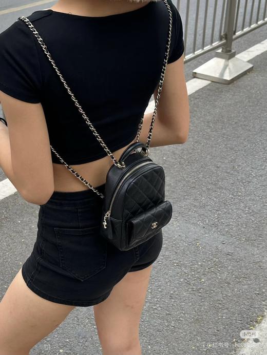 D072435新款小容量 可爱荔枝牛皮双肩背包 单肩包 商品图7