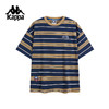 Kappa卡帕背靠背运动短袖男2025新款夏季条纹圆领刺绣半袖t恤男款KPCICTD16 商品缩略图1