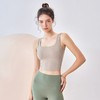 跃牌【轻匀系列】NS裸感一体式固定杯瑜伽服女款无袖短款运动内衣宽肩吊带瑜伽背心WX1494 商品缩略图2