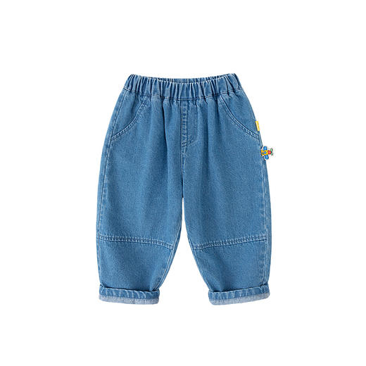 【新品】嘟嘟家儿童裤子秋装新款男童牛仔裤女童秋季洋气婴儿长裤束脚裤潮 商品图4