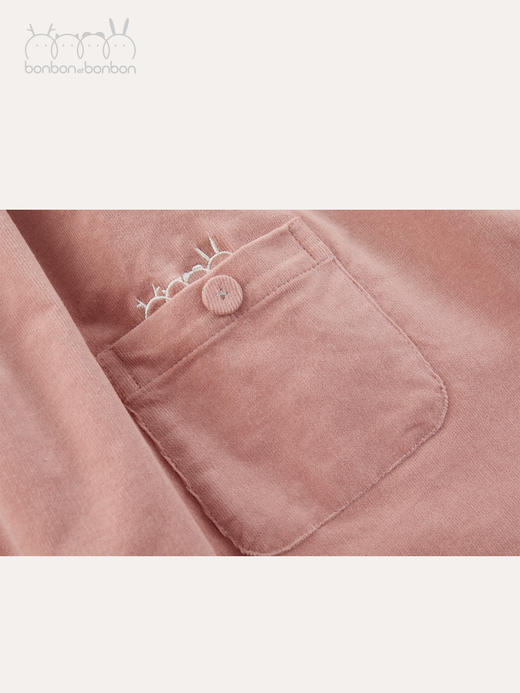 粉色廓型灯芯绒连衣裙 商品图3