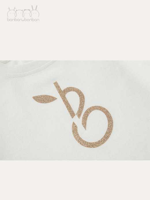 基础圆领烫金印打底衫 商品图3