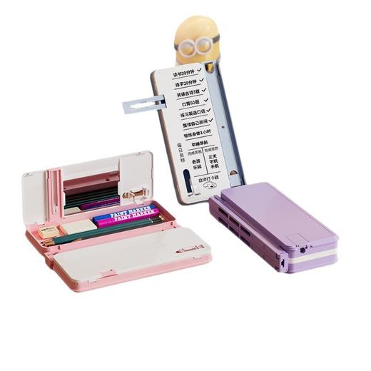 【新品首发！一盒多用】 阅读书架笔盒 折叠调节看书支架 学生桌面书夹可伸缩多功能文具盒 商品图4