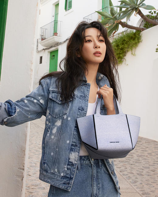 杨紫同款！MK Jordi真皮可折叠小号秋千包小托特包 商品图0