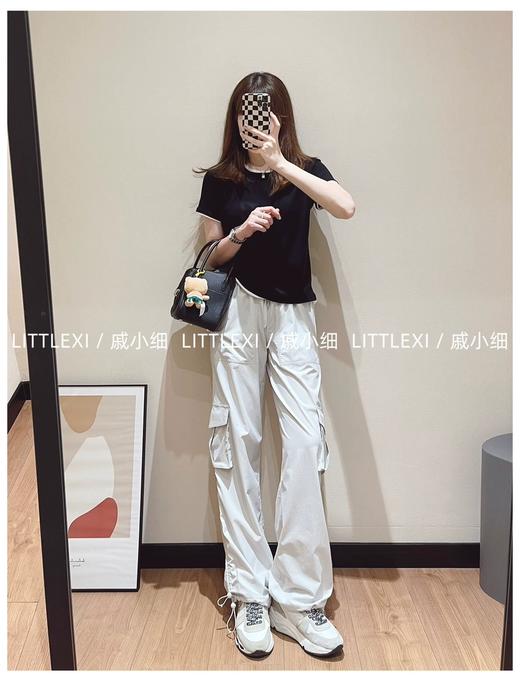 lulu新款蒸馏工装裤肌理休闲甜酷直筒阔腿裤速干潇洒裤 商品图14