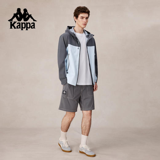 Kappa卡帕背靠背运动外套2025新款户外防风防水冲锋衣夹克上衣男K0F52FJ40 商品图4
