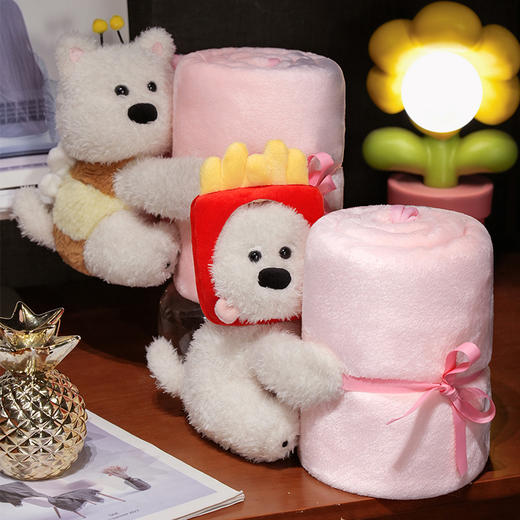 自然醒西高地立体玩偶卷毯午睡神器办公室披肩空调盖毯小被子学生午休QYL 商品图9