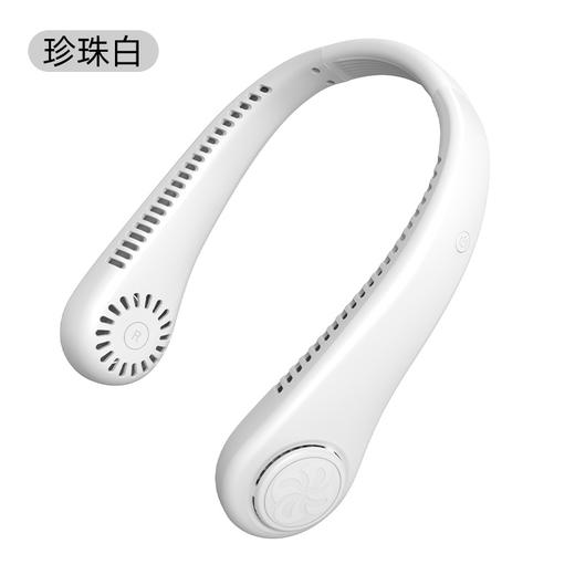 【佩戴无感🔥夏日降温神器来袭！】挂脖风扇💨无叶设计不绞发，佩戴无感轻松凉爽❄珍珠白&暗夜绿，三档强劲风力随心调节✨ 商品图4