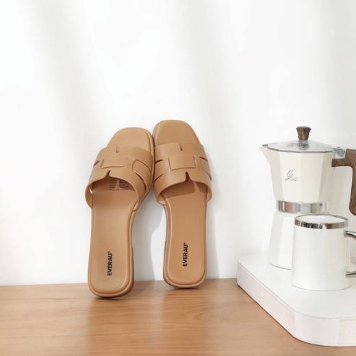 【澳洲品牌】EVERAU女鞋拖鞋夏季外穿平底防滑居家室内拖鞋牛皮EA7070 商品图4