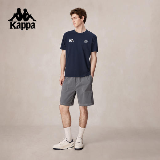 Kappa卡帕背靠背运动t恤男士夏季新款索罗娜防晒短袖休闲凉感上衣K0F52TD43 商品图4