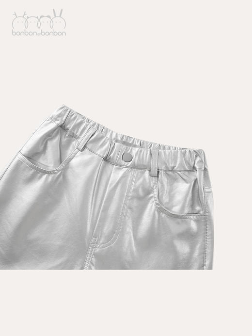 银色时髦阔腿裤 商品图2