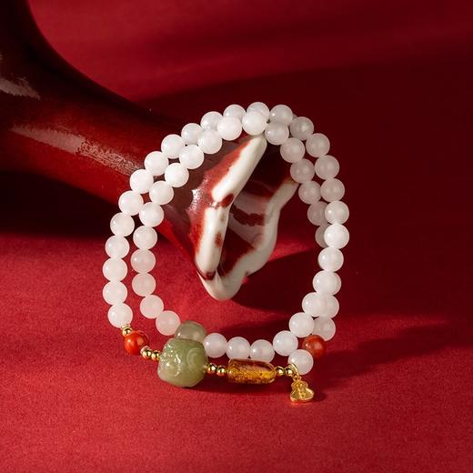 雪凝脂 和田玉多圈手串 商品图6