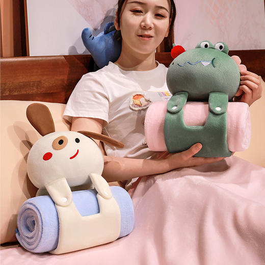 自然醒多巴胺动物立体卷毯小被子午睡毯空调毯办公室学生盖腿毛巾毯QYL 商品图14