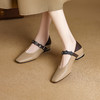 【预售5天】法式浅口一字带粗跟单鞋女夏季新款百搭软底玛丽珍鞋拼色NJMK&K1695 商品缩略图0