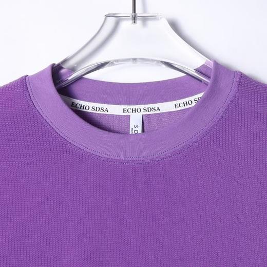 T4343SDSA秋季新款男士痞帅纯色亲肤玉米格设计圆领长袖T恤百搭时尚 商品图2