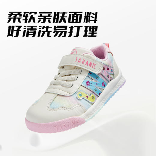 泰兰尼斯秋季小童段时尚炫彩格丽特运动鞋T01X3C3440 商品图3