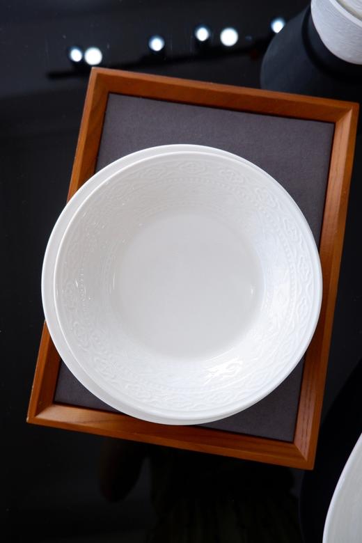 二店y Mirace Dynaty平替 【纯白简约浮雕陶瓷餐具系列】 奢华大气美到极致 商品图13