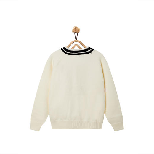 【辛巴娜娜】simbanana童装女中大童春秋款蝴蝶结嵌花毛衣 商品图1