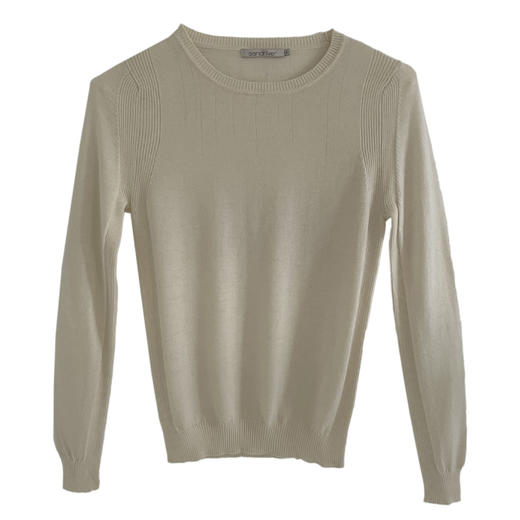 精纺圆领挑孔女套衫 SJF96W373N 商品图1